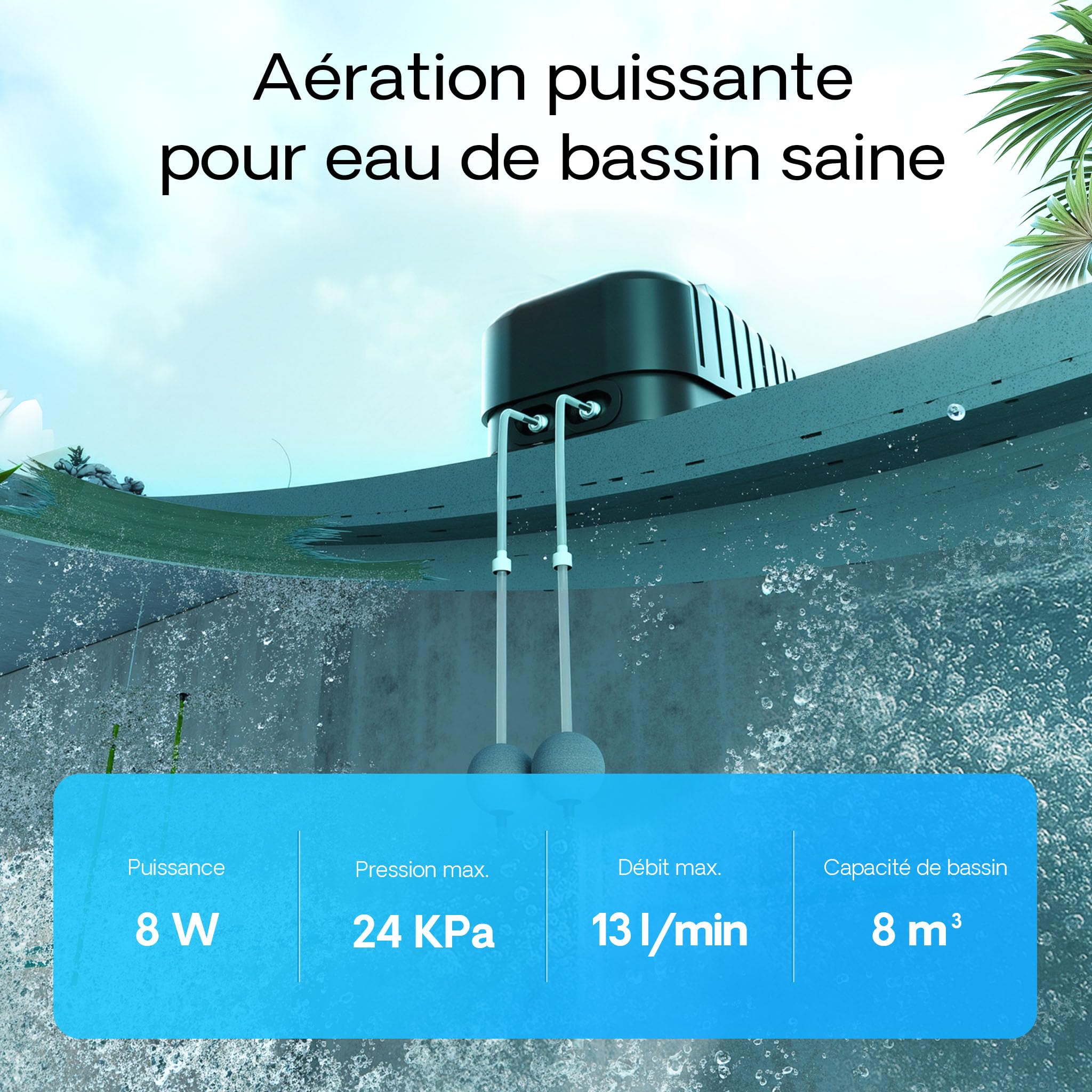 sunsun-pompe-air-aquarium-8w-13-l-min-bulleur-silencieux image 4
