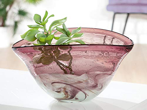 gilde-porpora-bol-en-verre-magenta-dor-16-cm image 8
