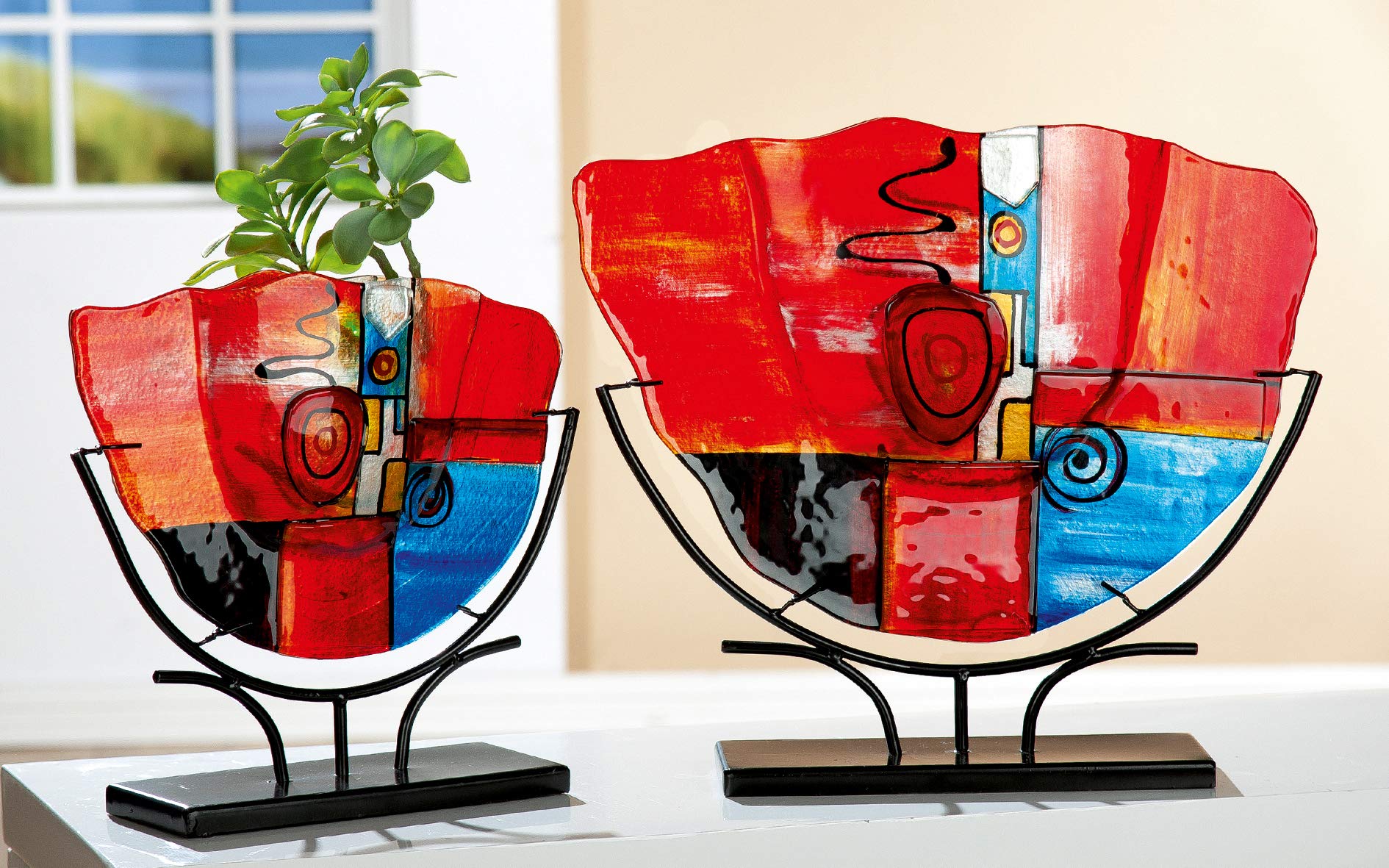 gilde-glas-art-vase-xl-abstrait-49-5-cm-multicolore image 5