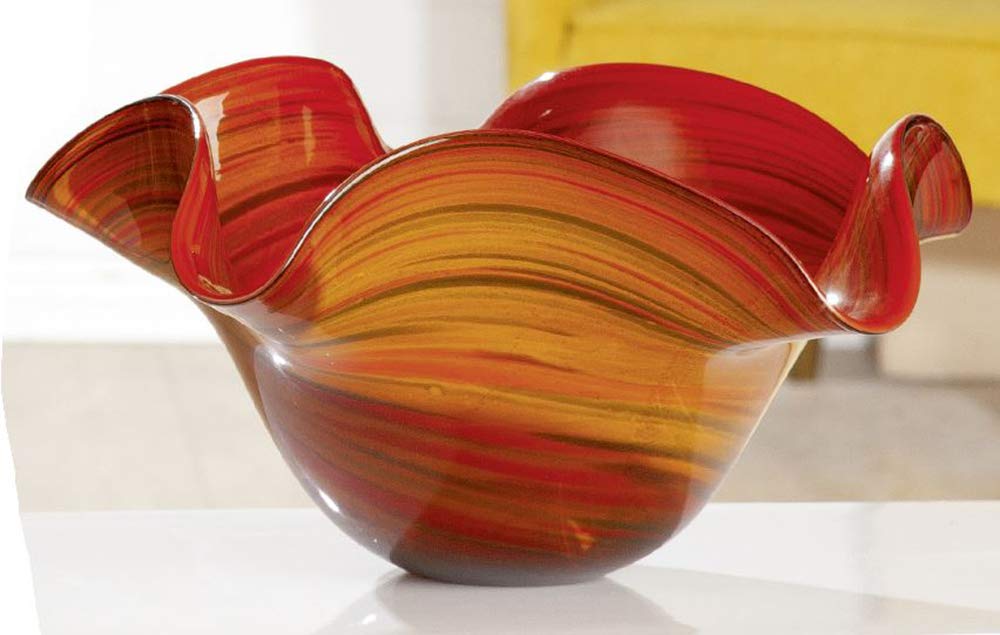 gilde-bols-en-verre-sienna-bol-verre-fait-main-40x18-cm image 2