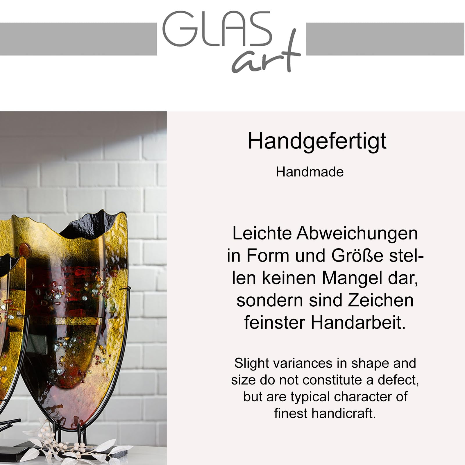 gilde-glas-art-pearl-vase-en-verre-58-cm-peint-main image 3