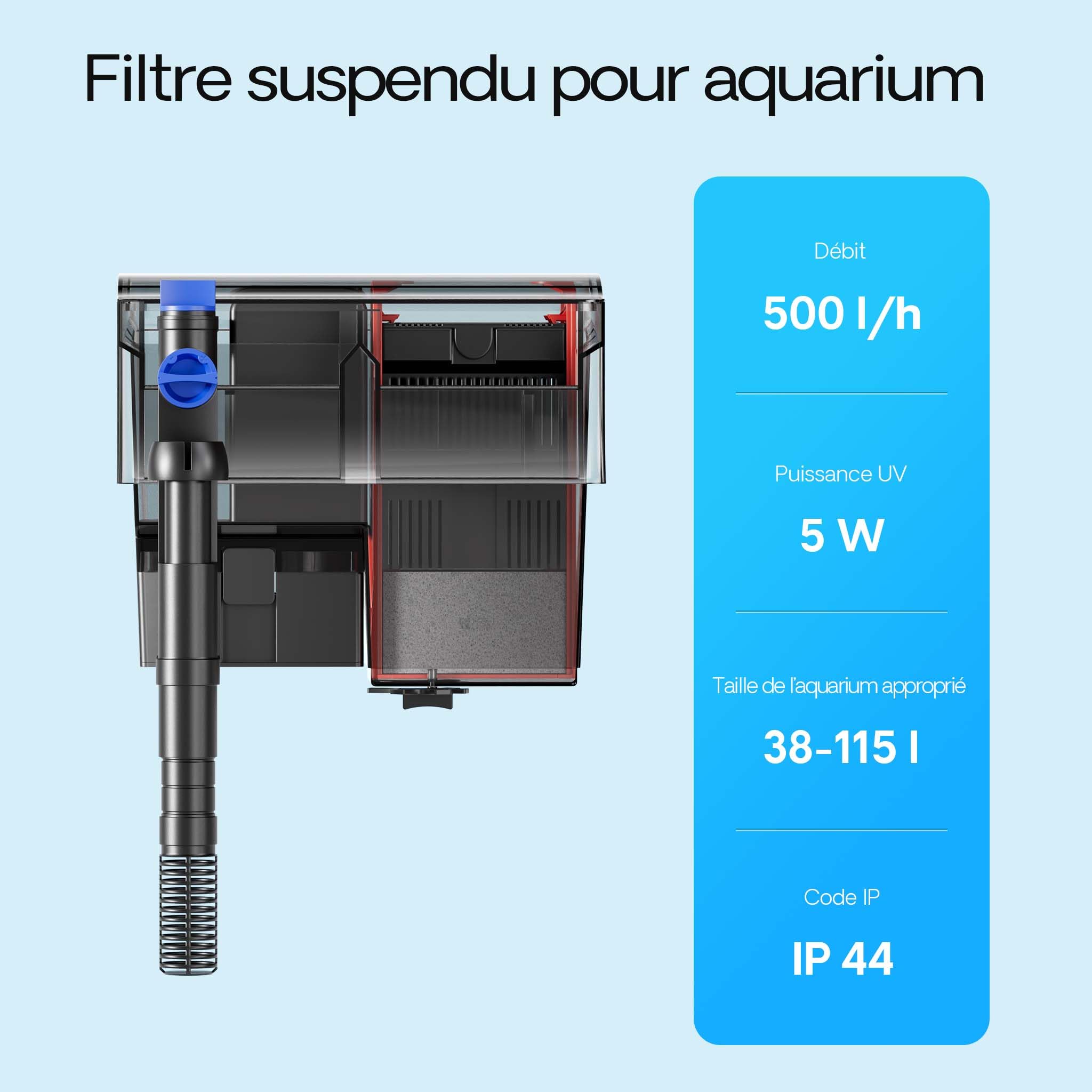 sunsun-cbg-500-filtre-suspendu-aquarium-500-l-h-uv-5w image 4