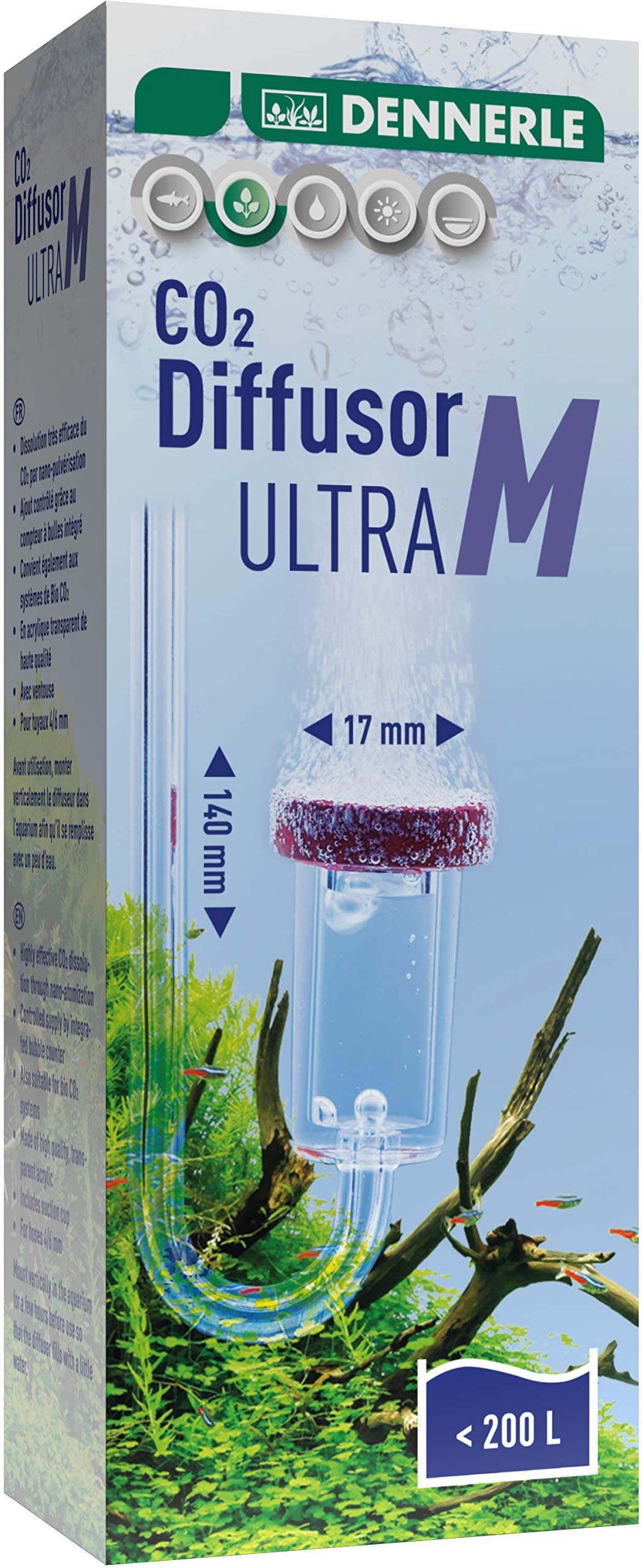 dennerle-co2-ultra-diffuseur-aquarium-taille-m-200-l image 1