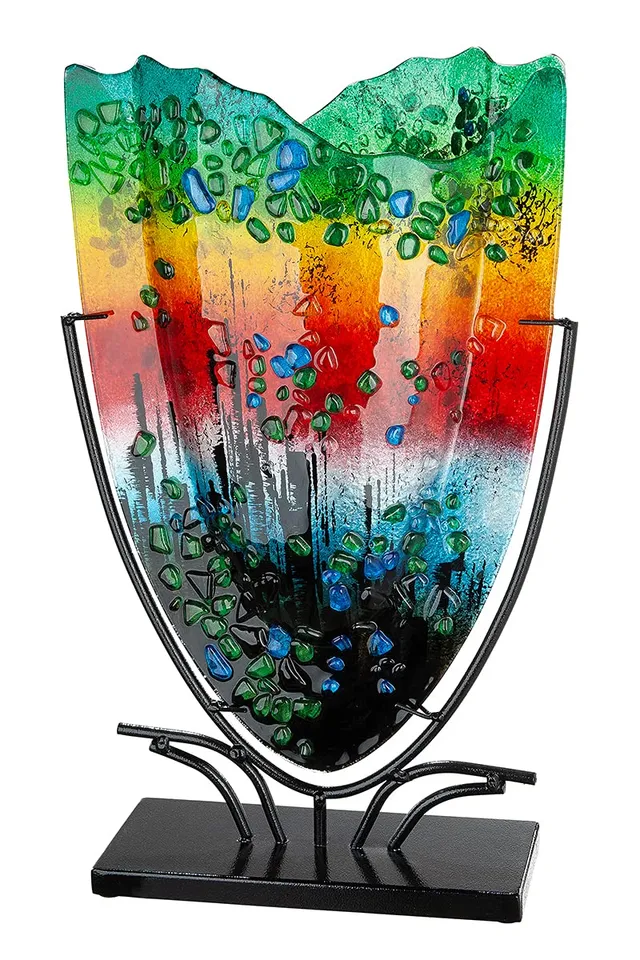 gilde-glas-art-rainbow-vase-en-verre-47-5-cm-multicolore image 1