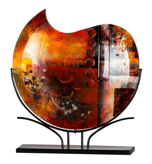 gilde-vases-cache-pots-vase-verre-marron-49-cm image 1