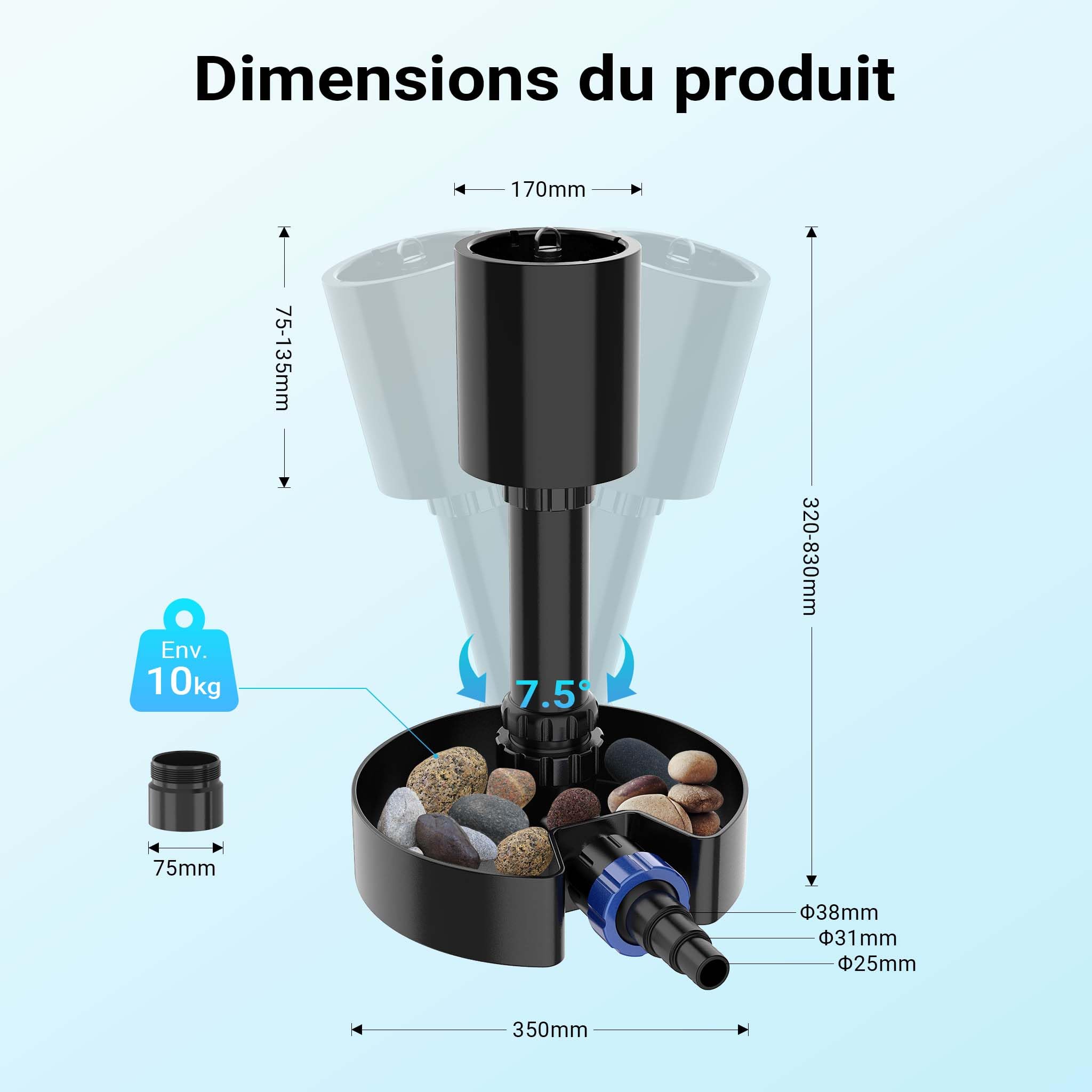 sunsun-csp-40-cumeur-bassin-skimmer-40-m-8000-l-h image 3