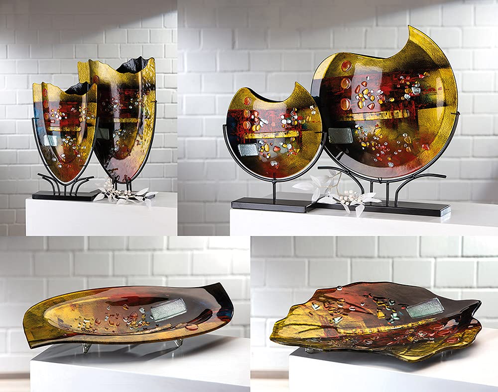 gilde-glas-art-vase-verre-pearl-47-cm-peint-main image 5