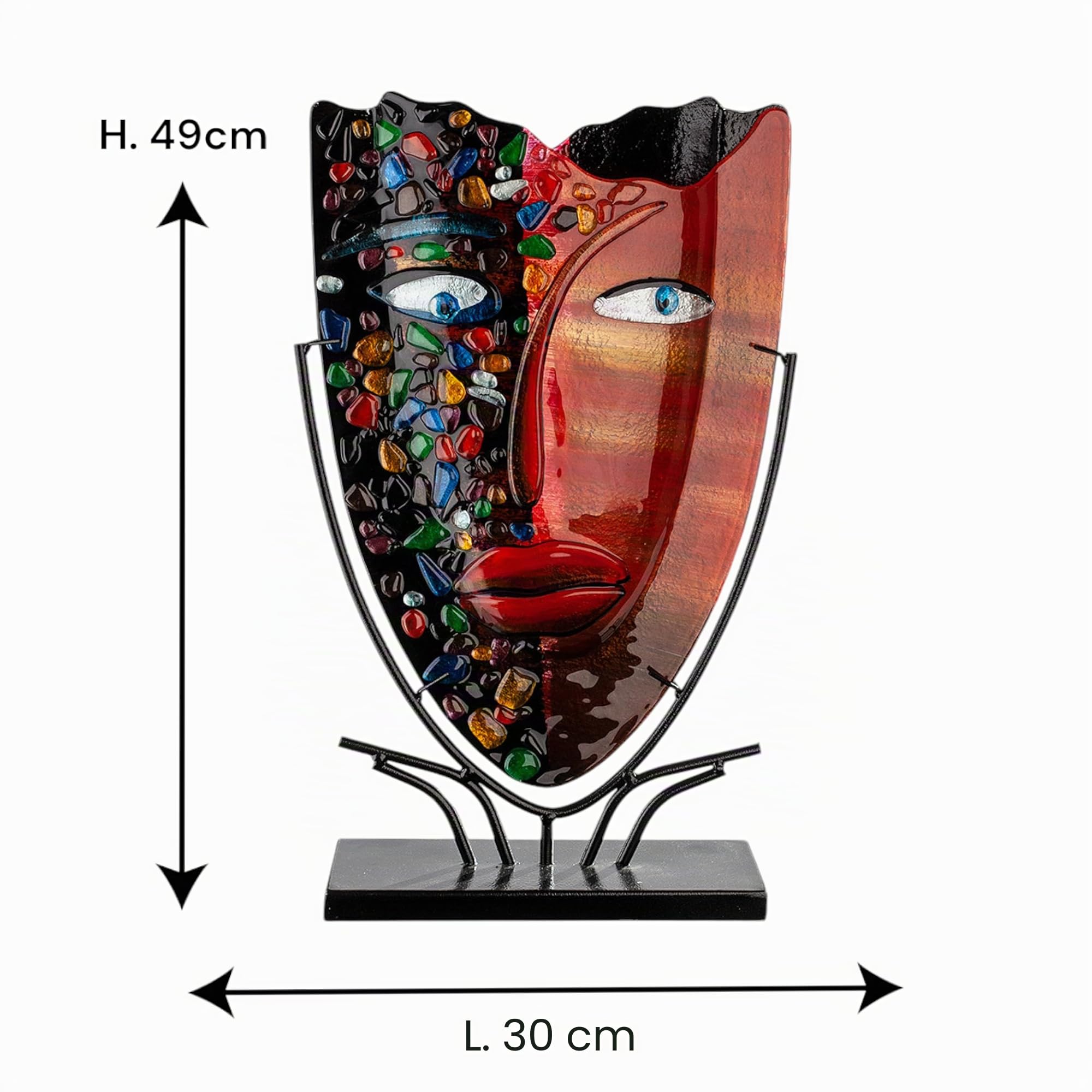 gilde-glas-art-vase-verre-multicolore-46-cm image 3