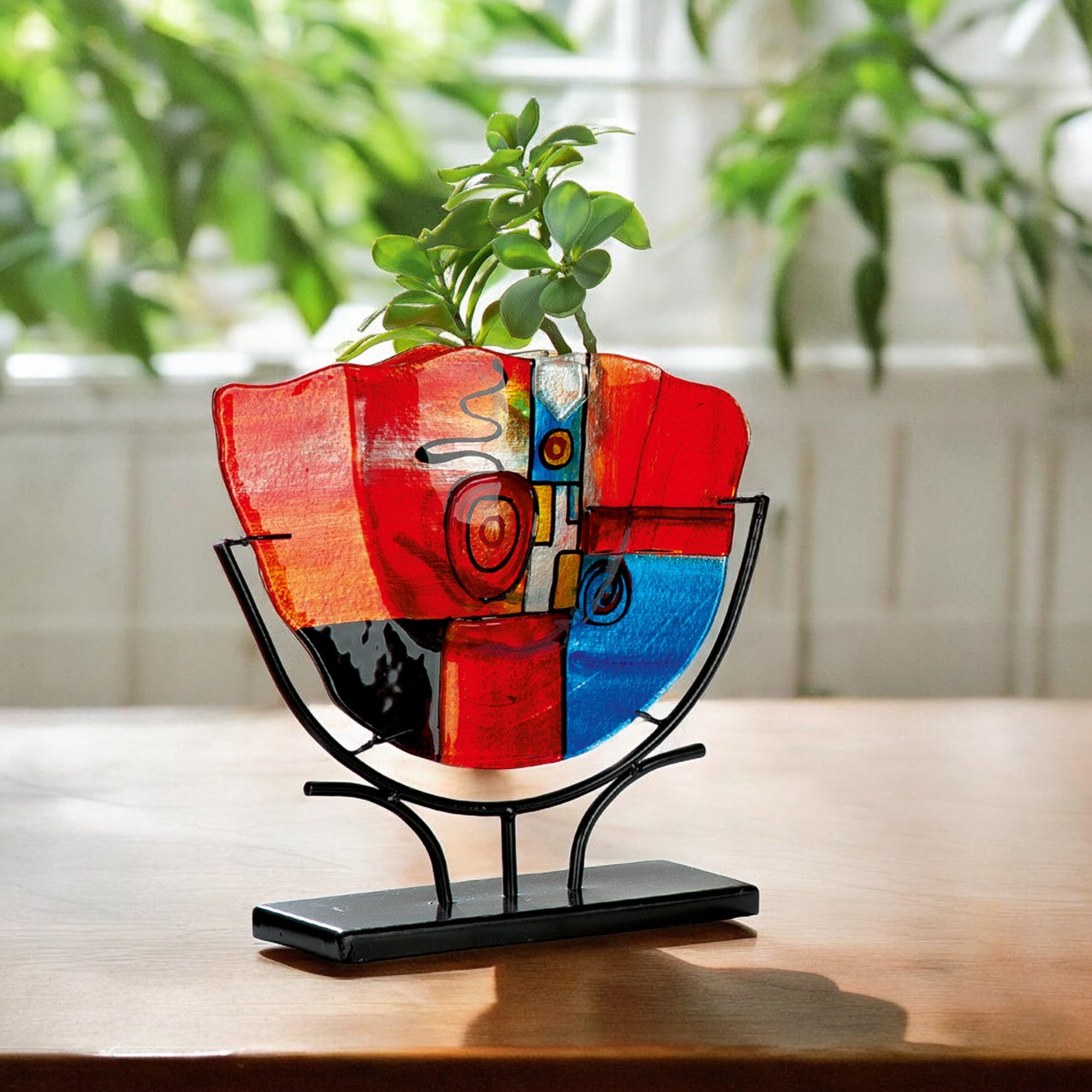 gilde-glas-art-vase-xl-abstrait-49-5-cm-multicolore image 1