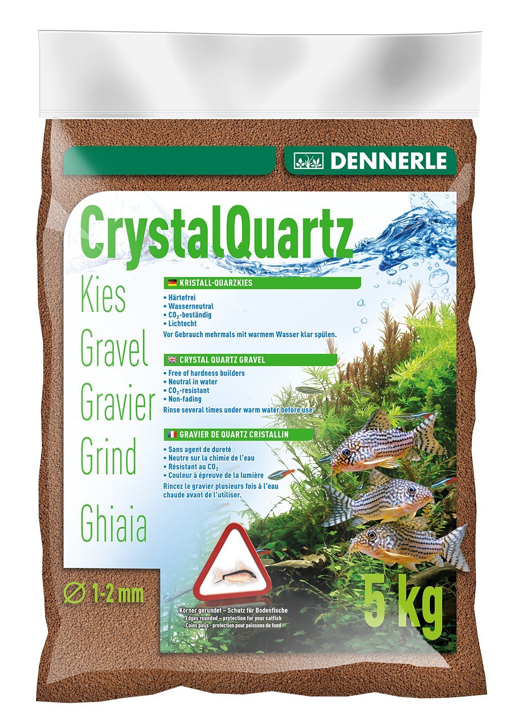 dennerle-gravier-quartz-cristallin-sol-aquarium-brun-fauve-10-kg image 2