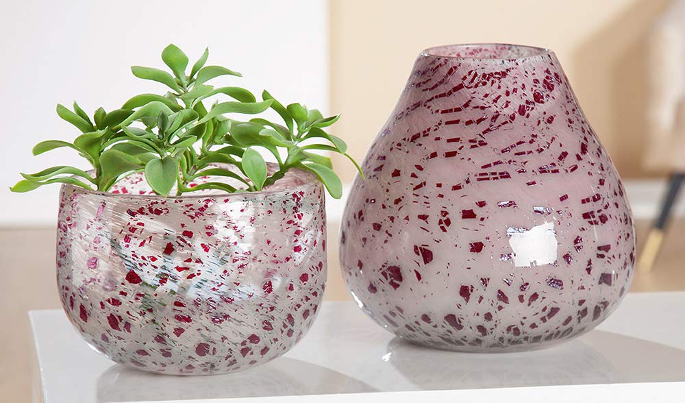 gilde-bols-en-verre-vase-bol-bordeaux-14-5-cm image 3