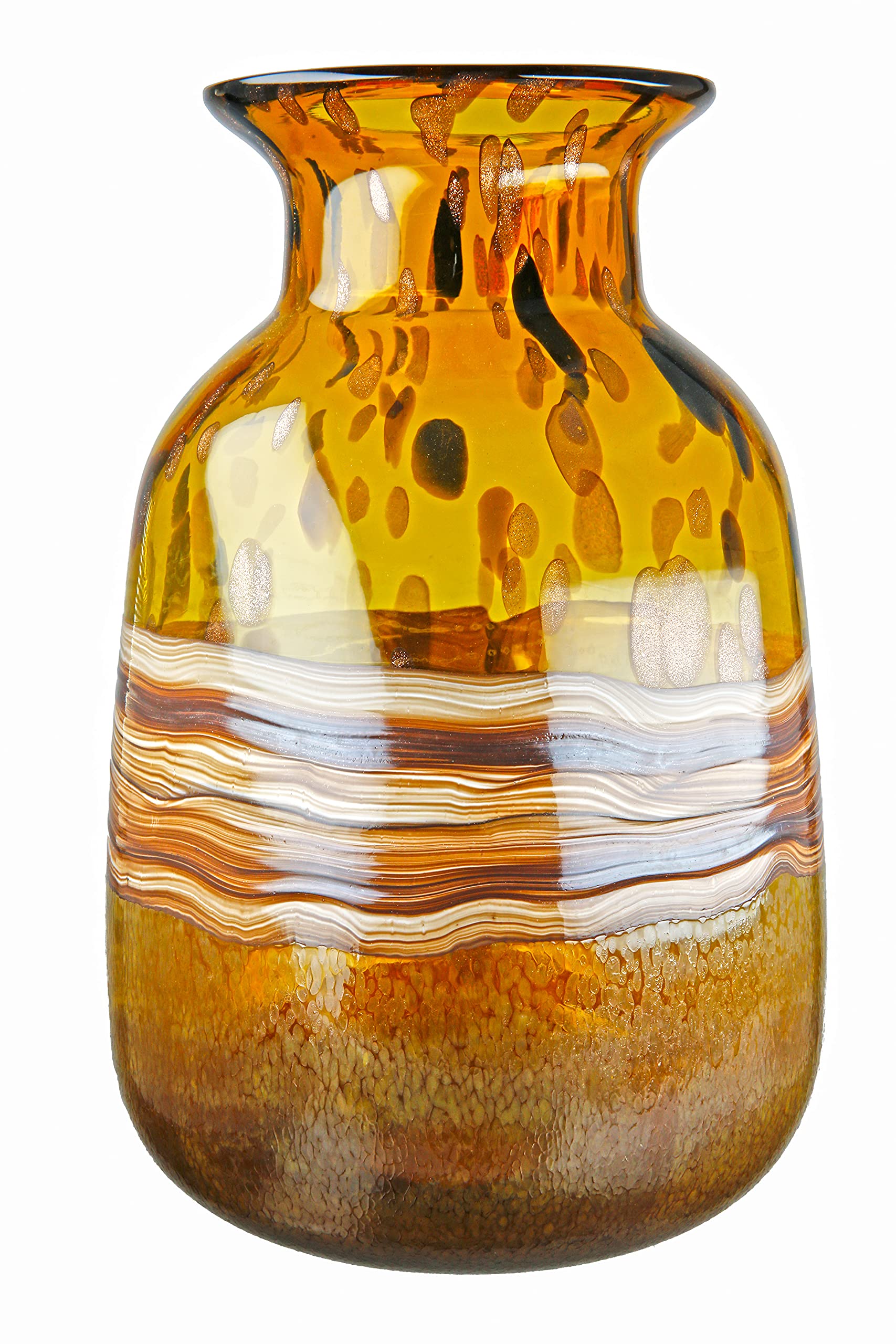 gilde-vases-vase-en-verre-marron-33-cm-fait-main image 1