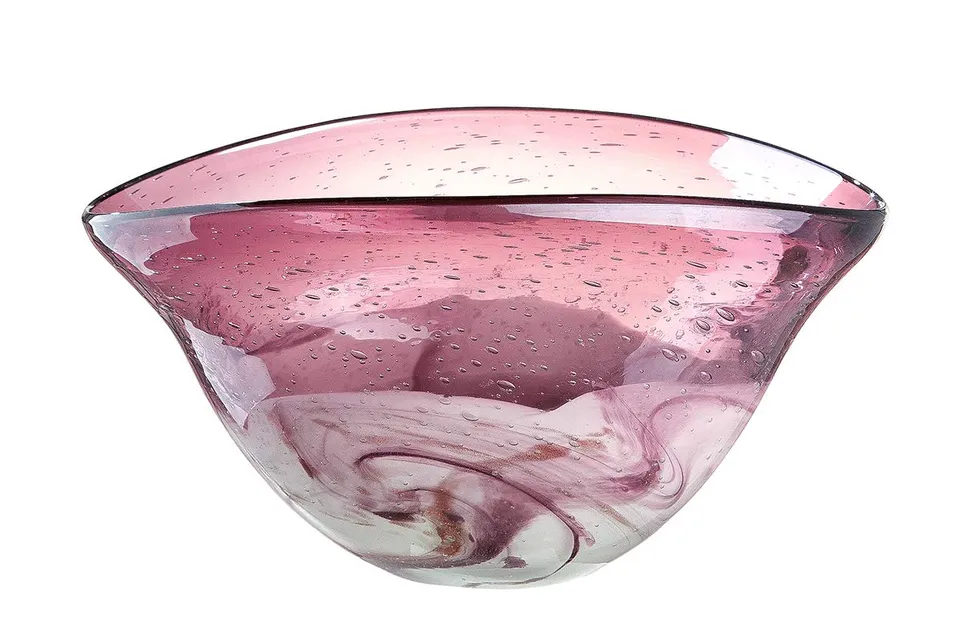 gilde-porpora-bol-en-verre-magenta-dor-16-cm image 1
