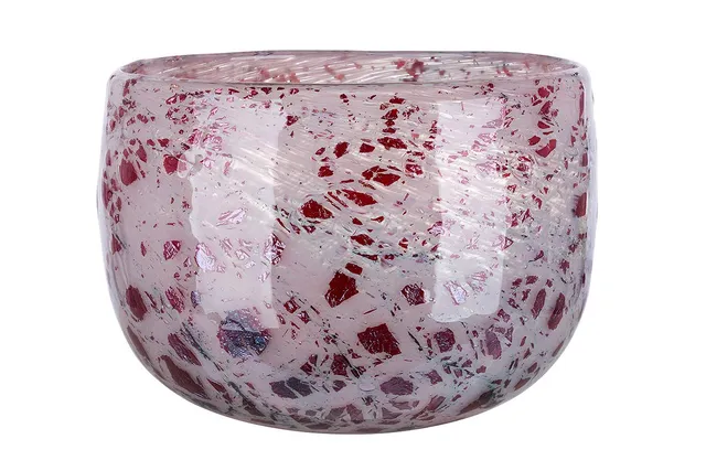 gilde-bols-en-verre-vase-bol-bordeaux-14-5-cm image 1