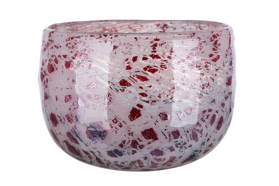 gilde-bols-en-verre-vase-bol-bordeaux-14-5-cm image 1