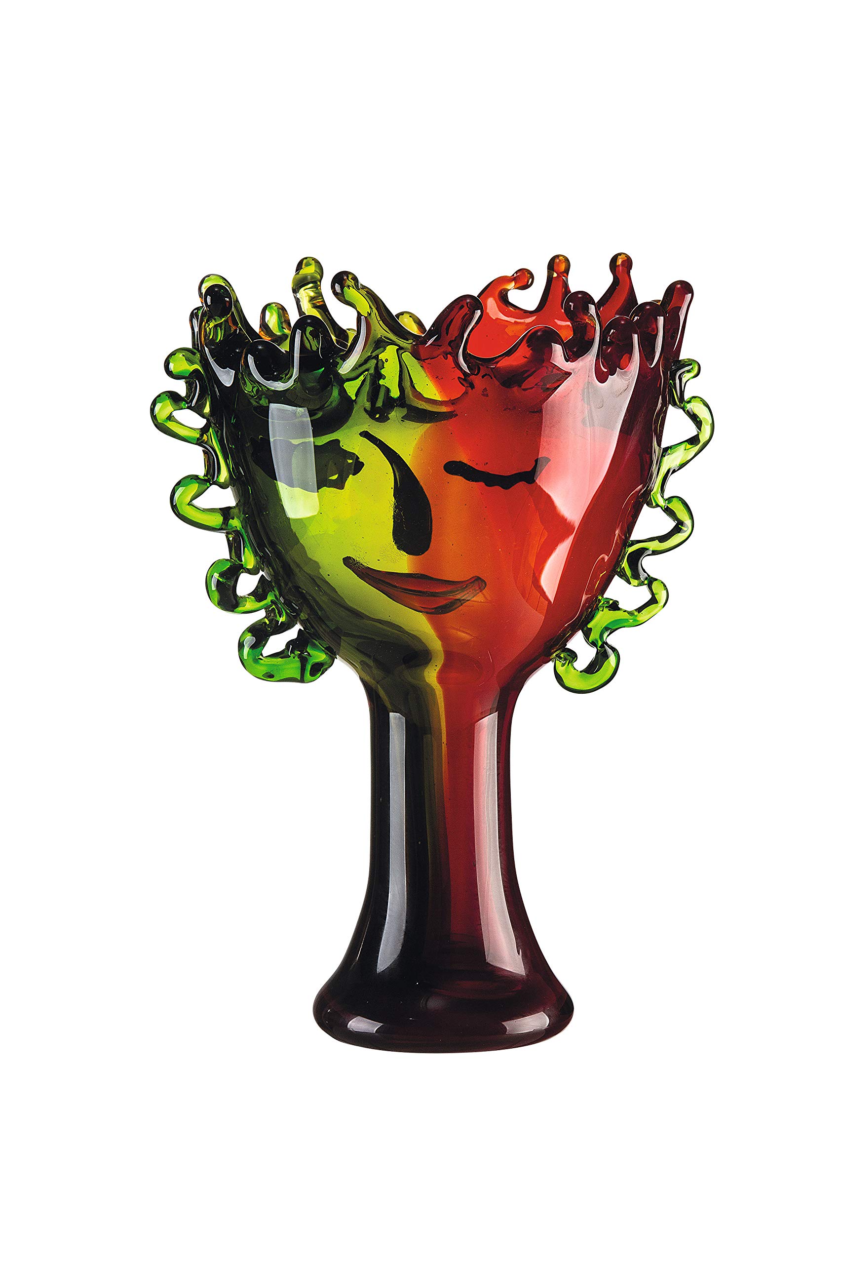 gilde-bols-en-verre-coupe-verre-rouge-vert-30-cm image 2