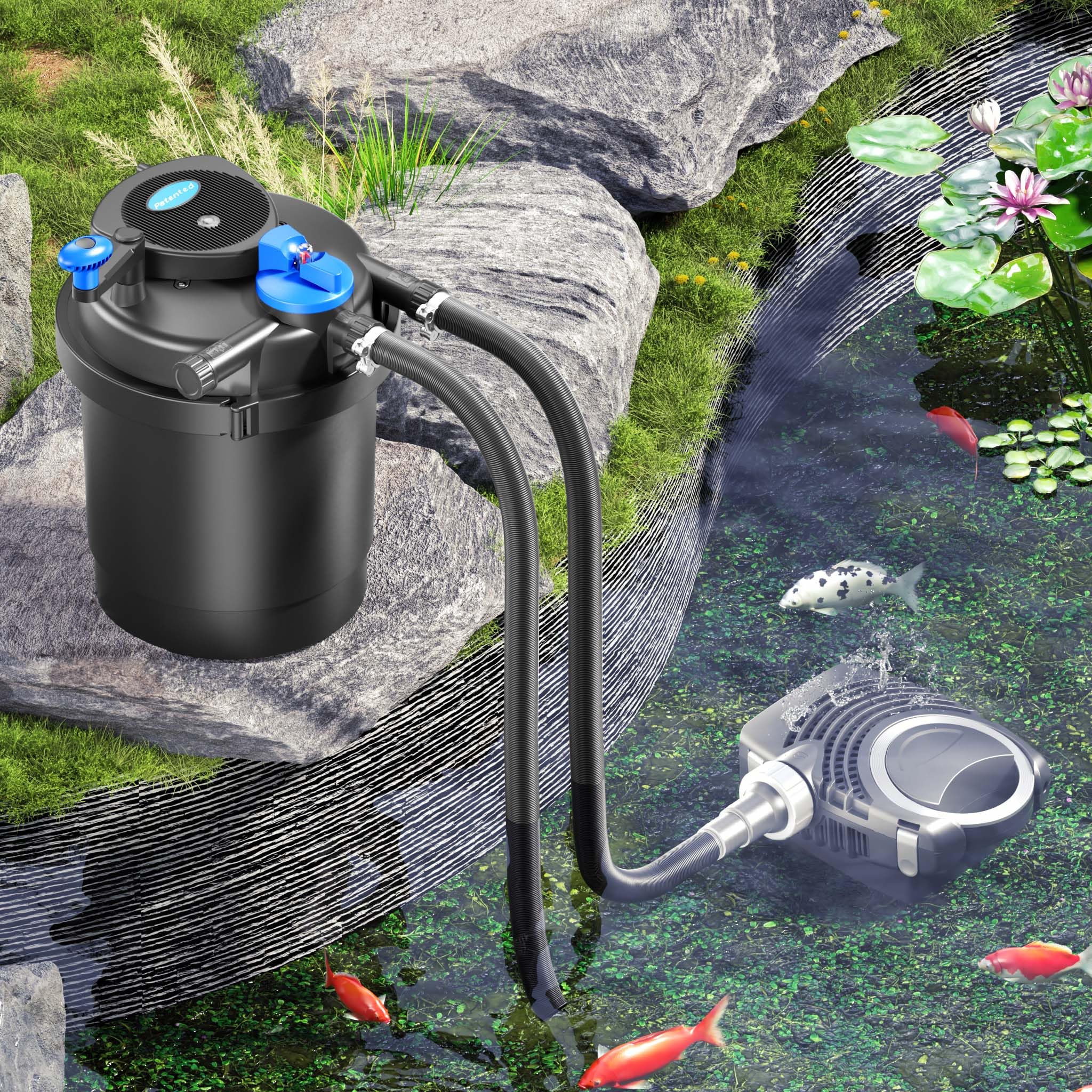 sunsun-cpf-2500-kit-filtre-pression-6000l-pompe-3000l-h image 2