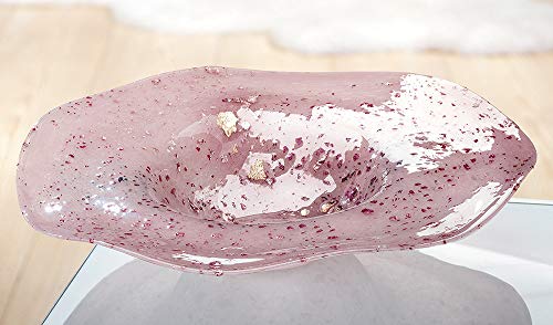 gilde-bols-en-verre-art-design-bol-verre-rose-antique-d-47-cm image 8