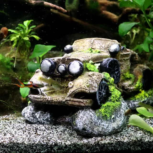amtra-reef-rock-vieille-voiture-d-cor-aquarium-r-sine image 1