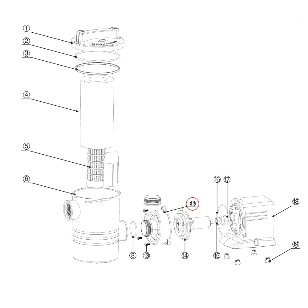 sunsun-spare-parts-corps-pompe-cpp-5000f-cpp-8000f image 3