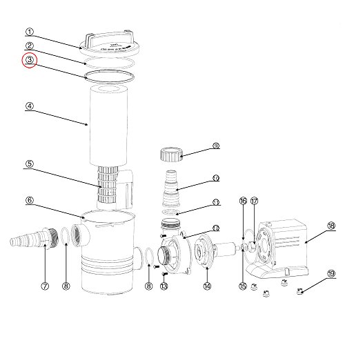 sunsun-cpp-10000f-joint-filtre-pompe-piscine-transparent image 4