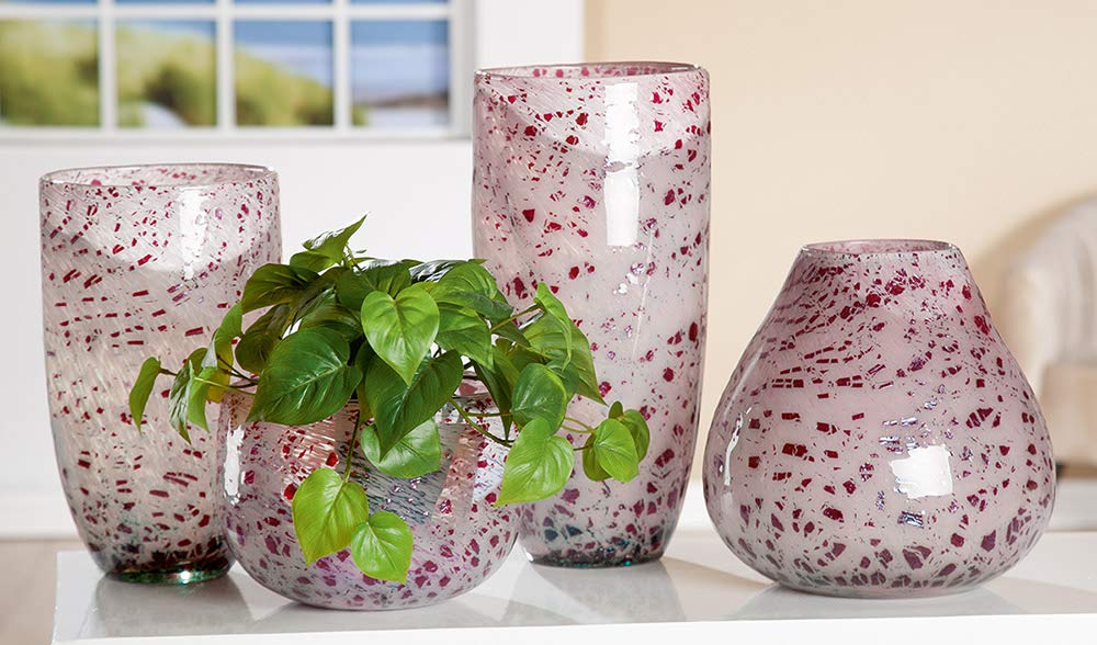 gilde-antique-rose-vase-en-verre-bordeaux-29-cm image 4
