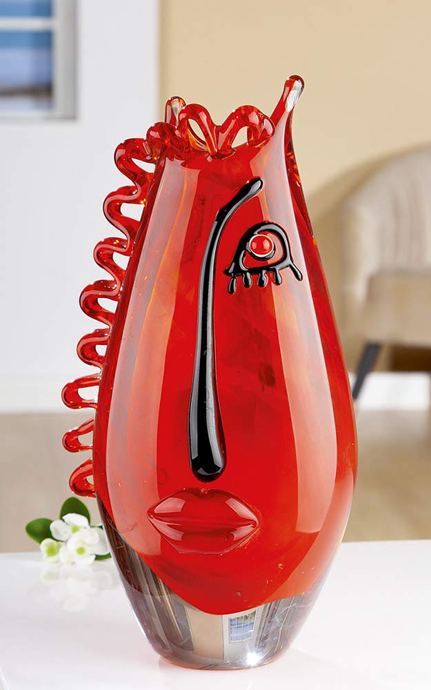 gilde-vases-cache-pots-vase-verre-table-art-34-cm-colore image 4