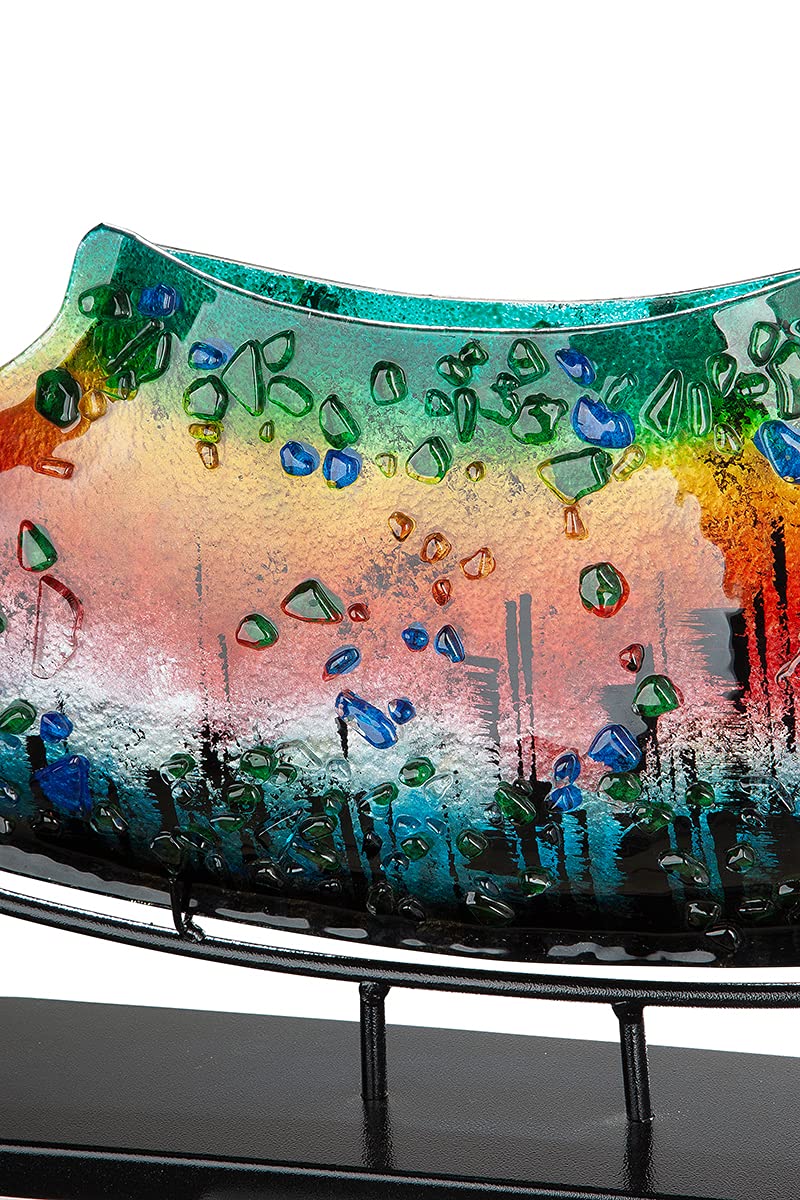 gilde-rainbow-vase-verre-multicolore-support-53-cm-fait-main image 3