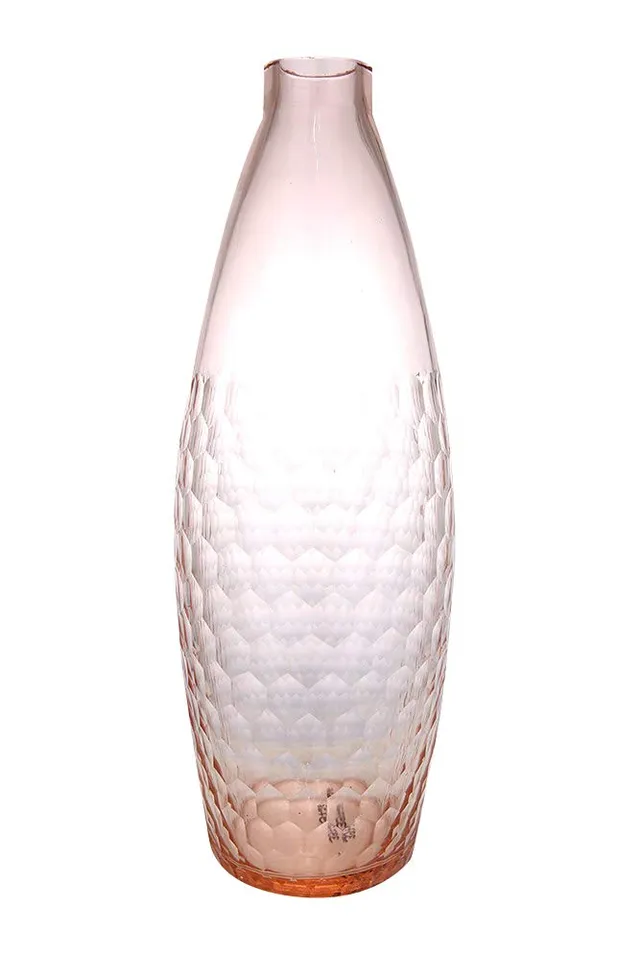 gilde-corallo-vase-verre-fait-main-42-cm-relief image 1