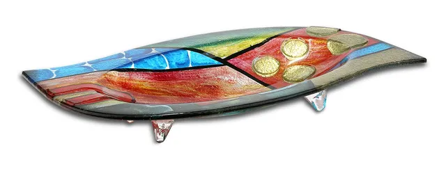 gilde-nebra-bol-en-verre-fusing-fait-main-54-cm image 1
