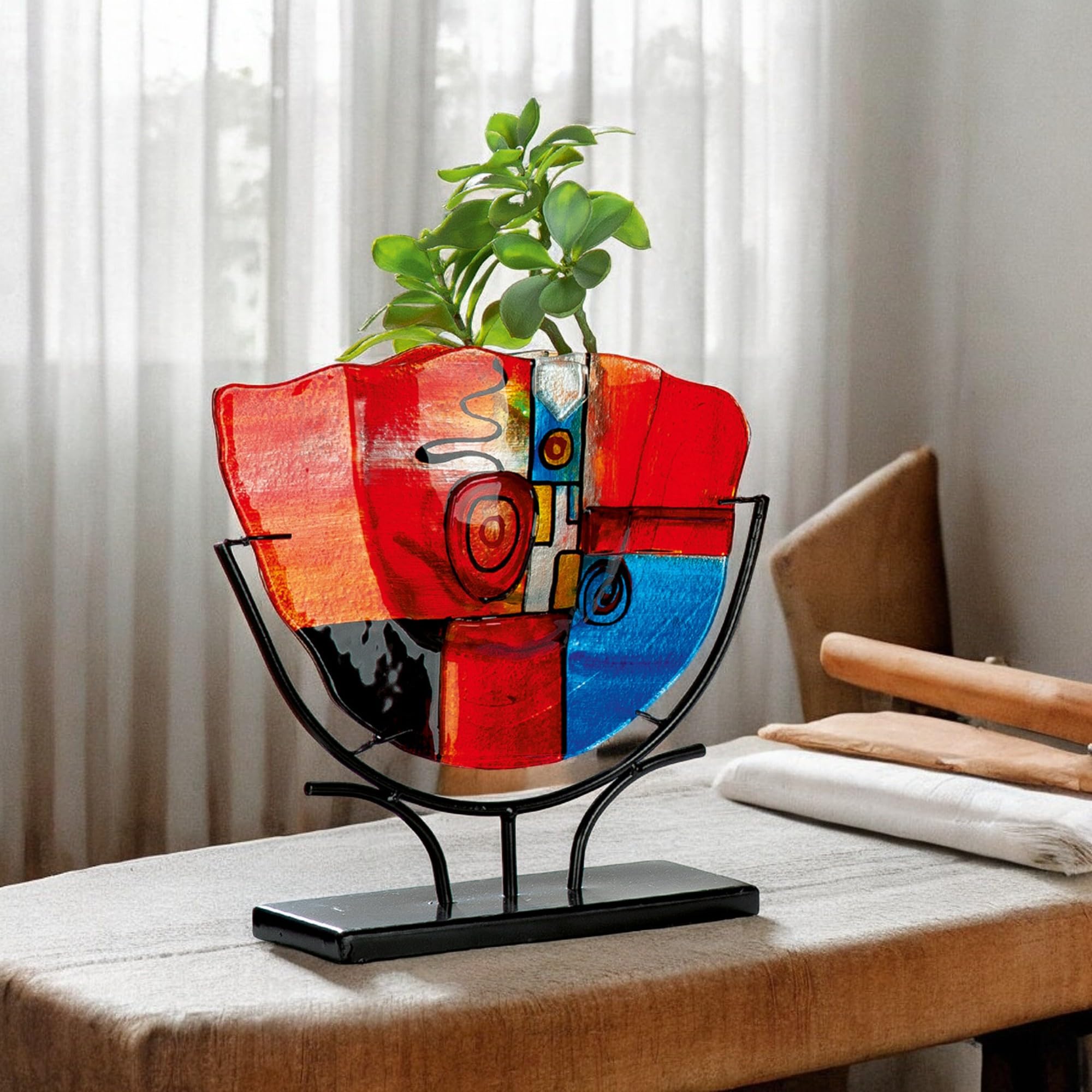 gilde-glas-art-vase-xl-abstrait-49-5-cm-multicolore image 8