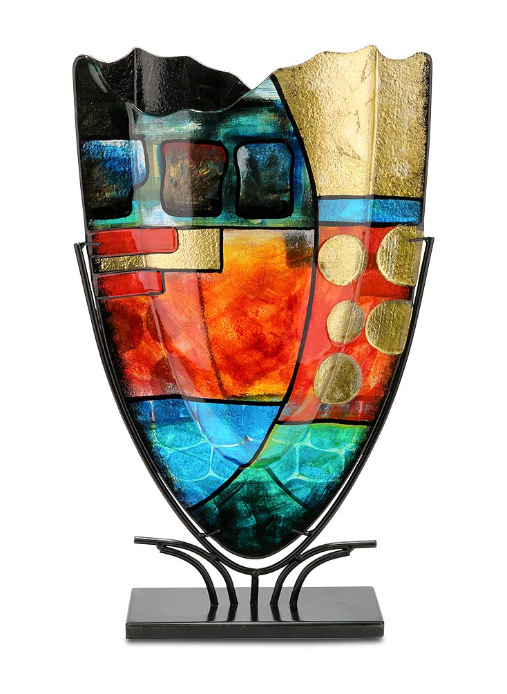 gilde-glas-art-vase-verre-57-cm-souffl-bouche-couleur image 1