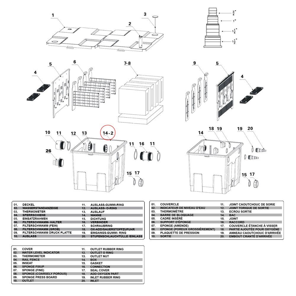 sunsun-spare-parts-bac-niveau-2-filtre-cbf-350b image 3