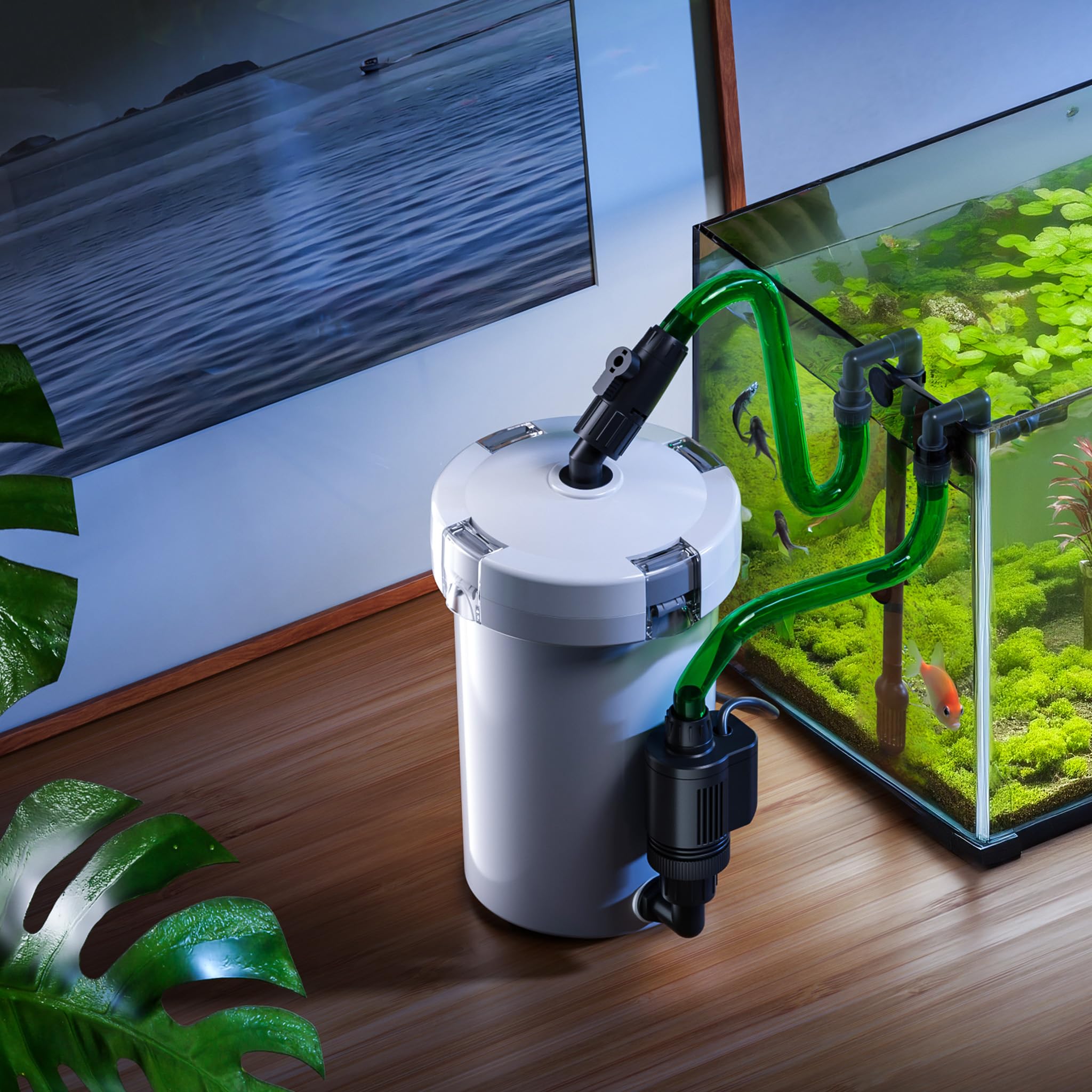 sunsun-aquarium-filters-hw-603b-filtre-externe-400-l-h-6w image 2