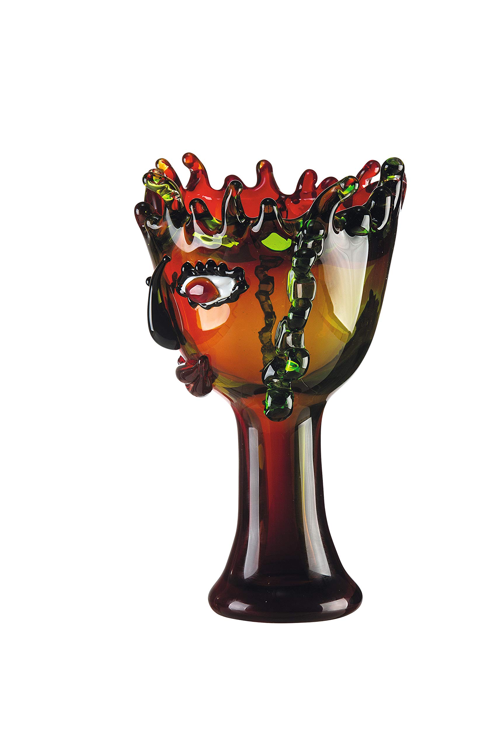gilde-bols-en-verre-coupe-verre-rouge-vert-30-cm image 3