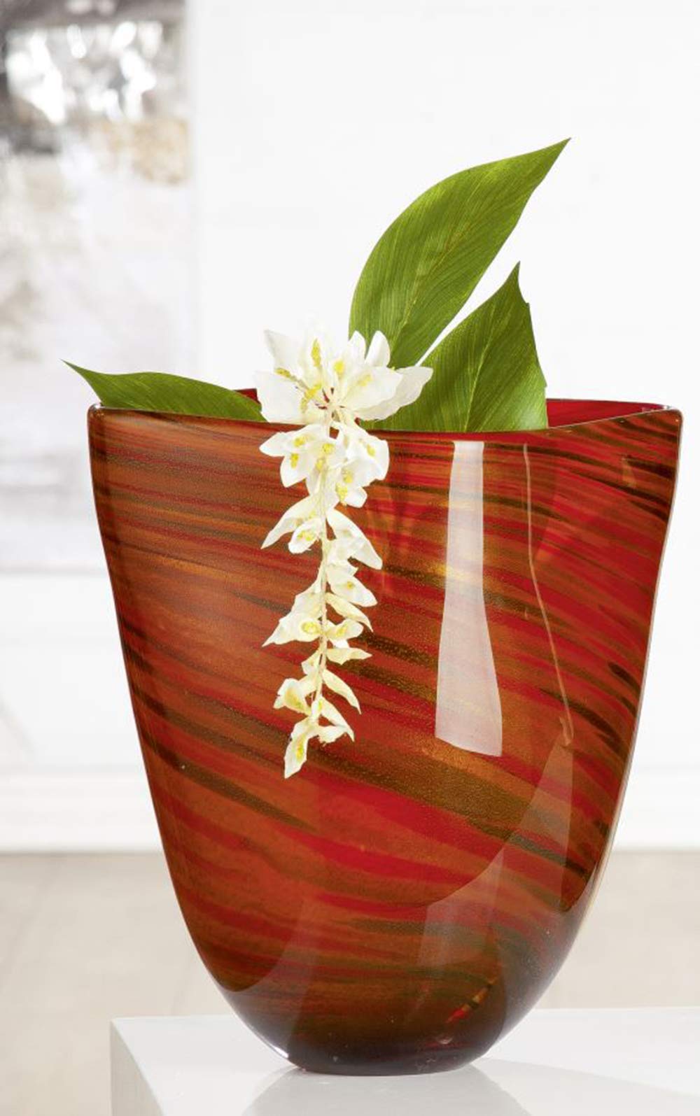 gilde-glas-art-vase-verre-30-cm-fait-main-multicolore image 2