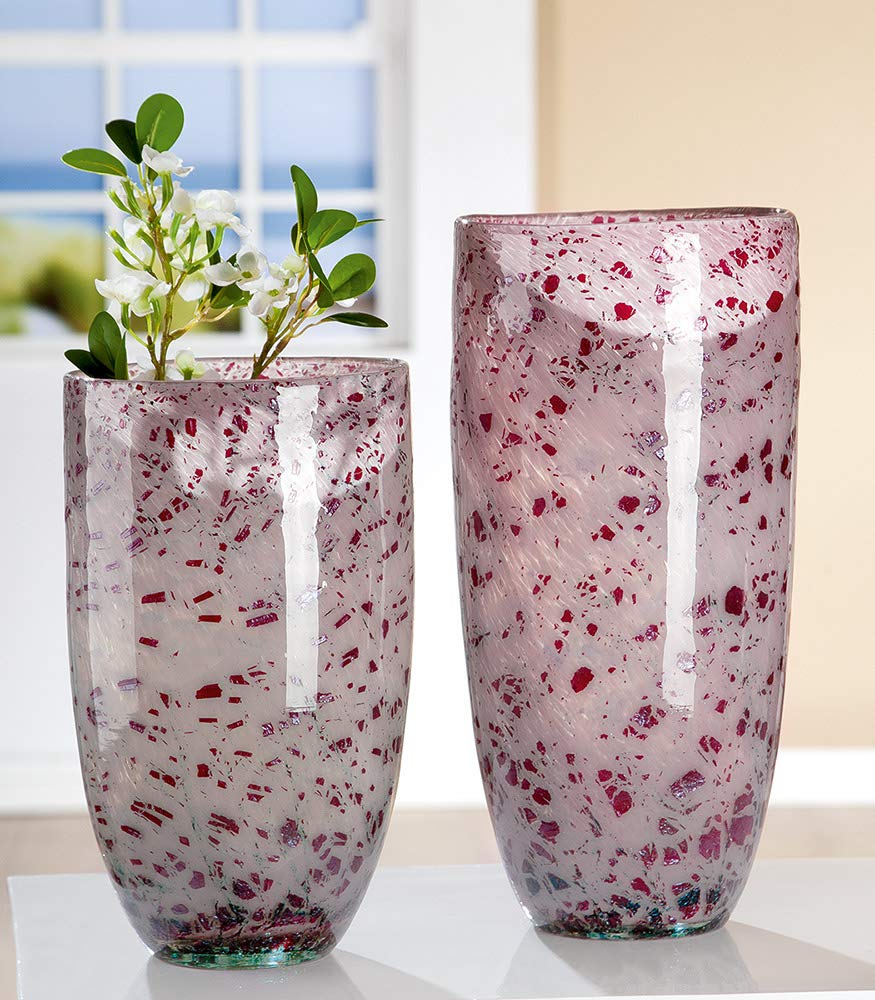 gilde-antique-rose-vase-en-verre-bordeaux-29-cm image 3