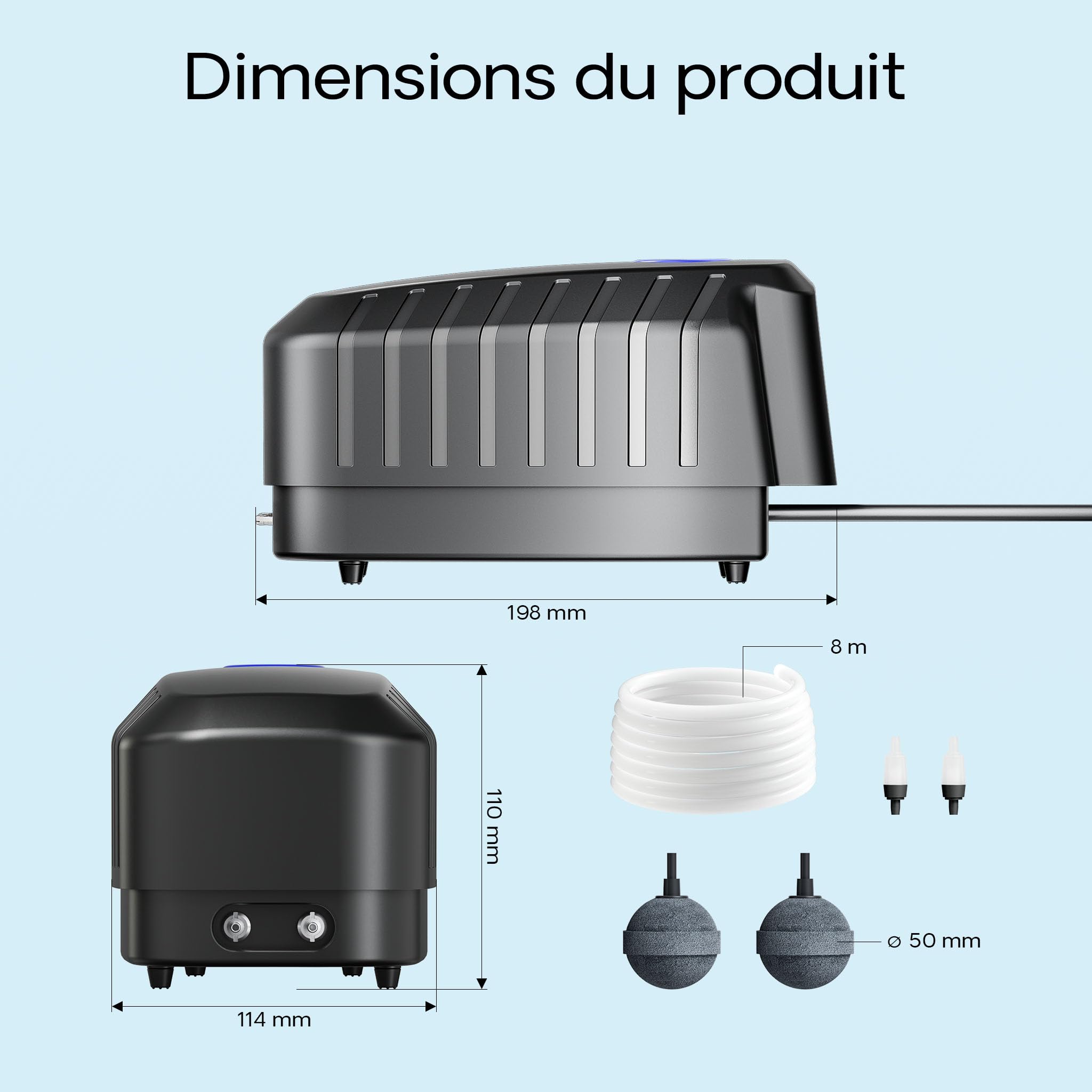 sunsun-pompe-air-aquarium-8w-13-l-min-bulleur-silencieux image 3