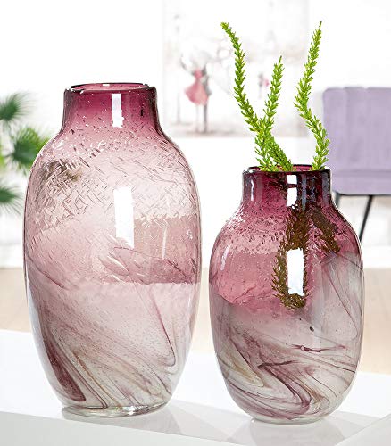 gilde-porpora-vase-en-verre-magenta-dor-36-cm image 8