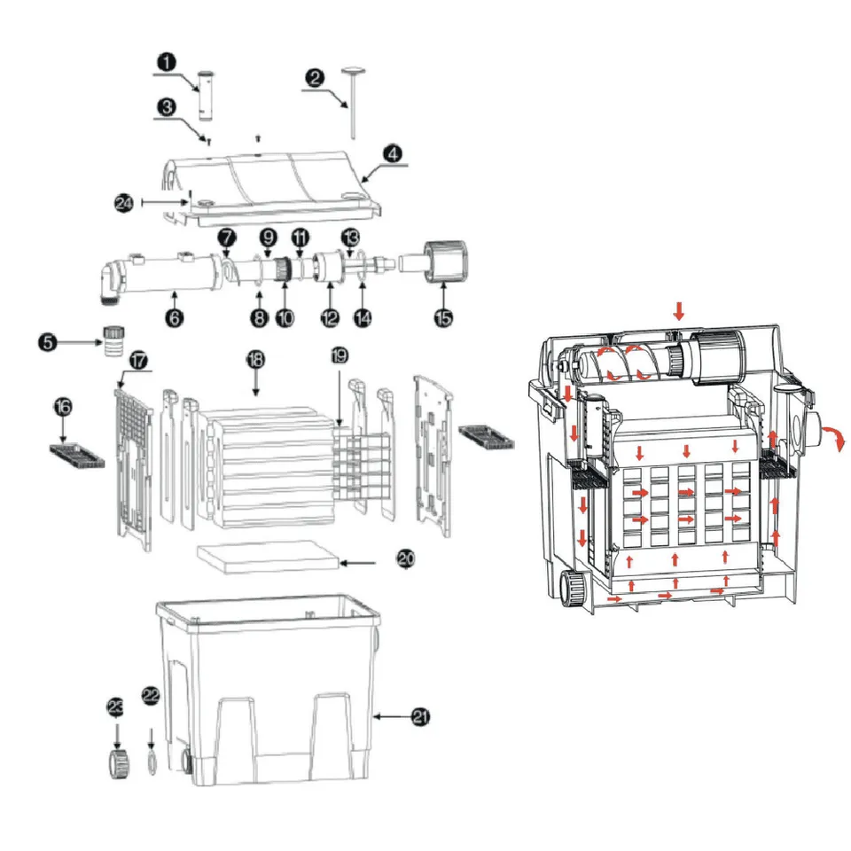 amtra-pond-biofilter-set-6000-t-te-uvc-ballast-p15 image 1