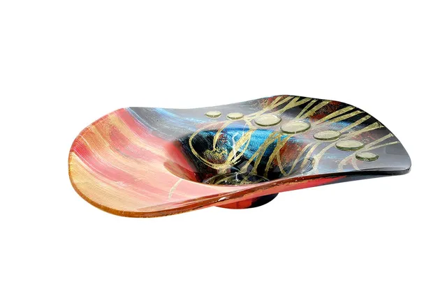 gilde-bols-en-verre-bol-d-coratif-d-26-cm-multicolore image 1