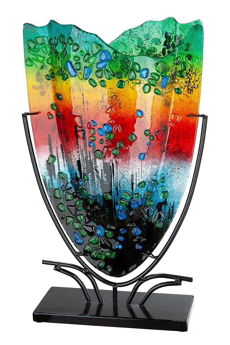 gilde-glas-art-rainbow-vase-en-verre-47-5-cm-multicolore image 1