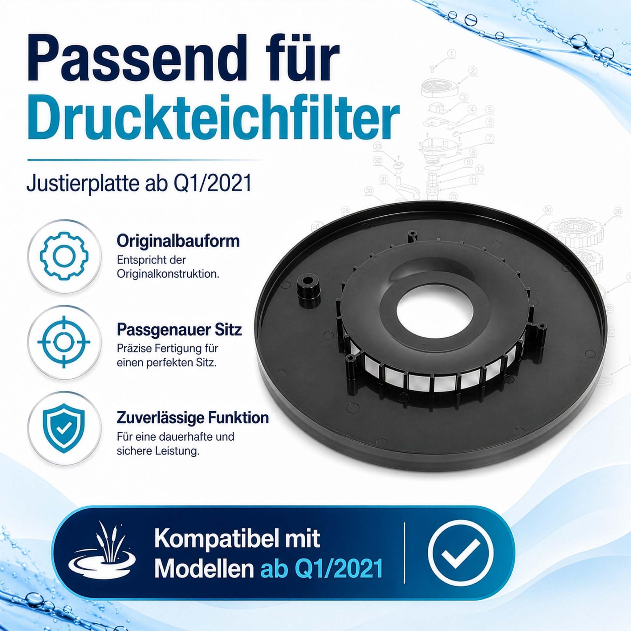 sunsun-cpf-15000-plaque-ajustage-ronde-294mm-filtre-bassin image 2