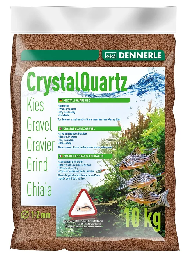 dennerle-gravier-quartz-cristallin-sol-aquarium-brun-fauve-10-kg image 1