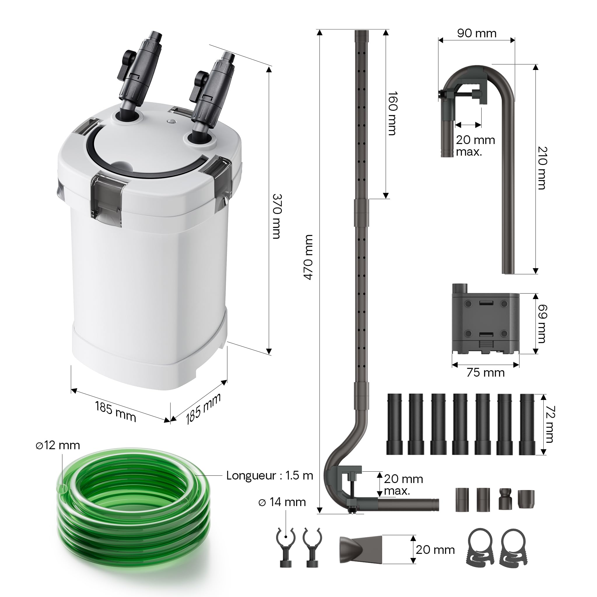 sunsun-hw-504a-filtre-ext-rieur-aquarium-800-l-h-400-l image 3