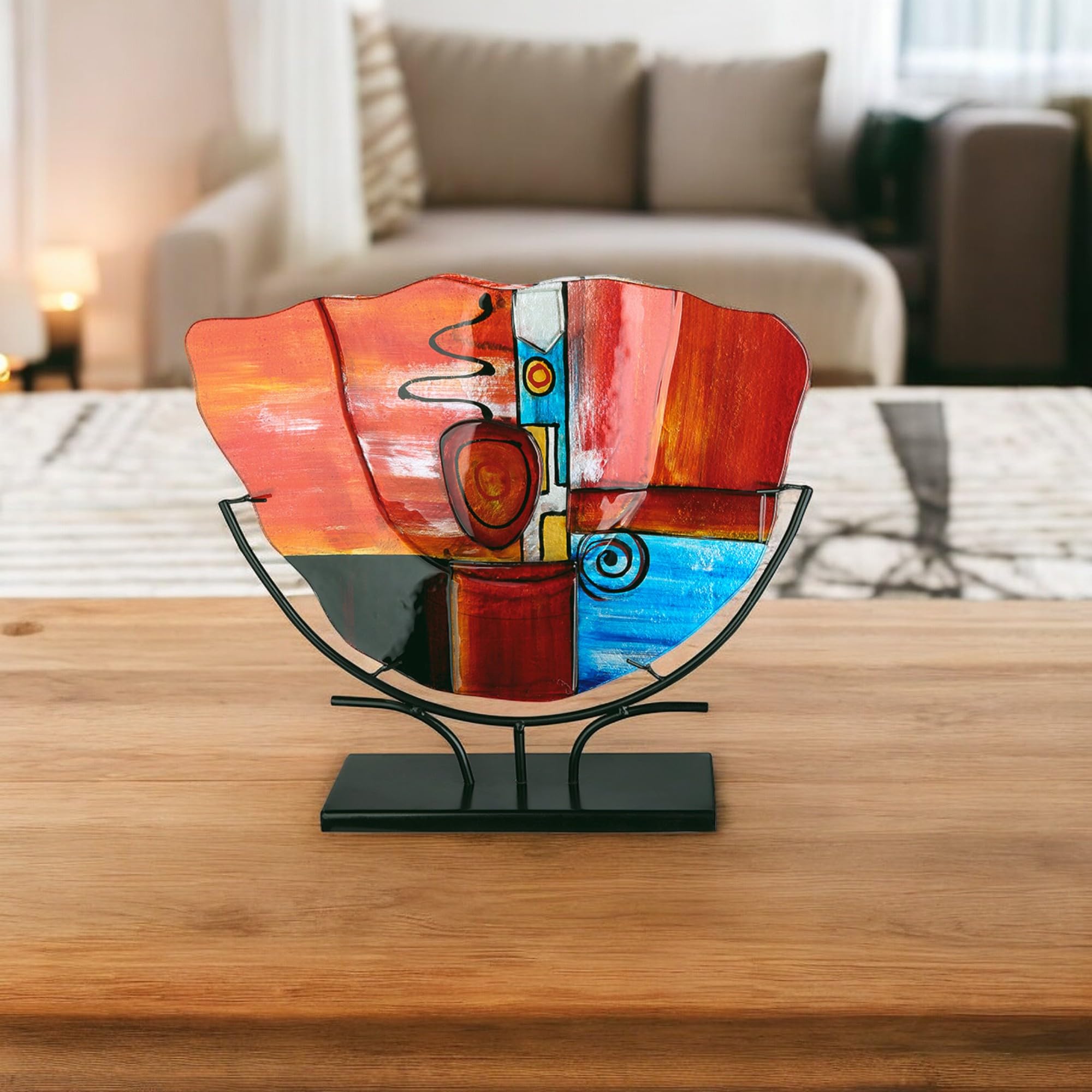 gilde-glas-art-vase-xl-abstrait-49-5-cm-multicolore image 2