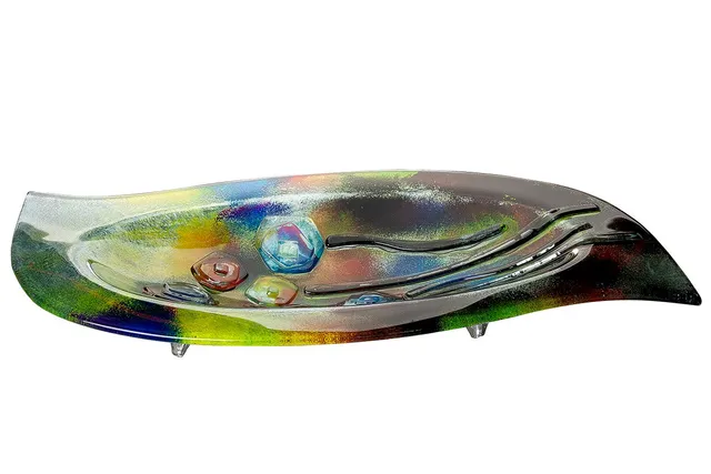 gilde-bols-en-verre-bol-verre-51-cm-multicolore-fait-main image 1