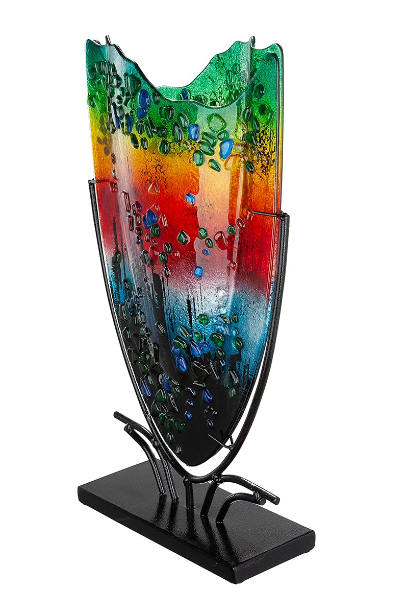 gilde-glas-art-rainbow-vase-en-verre-47-5-cm-multicolore image 2