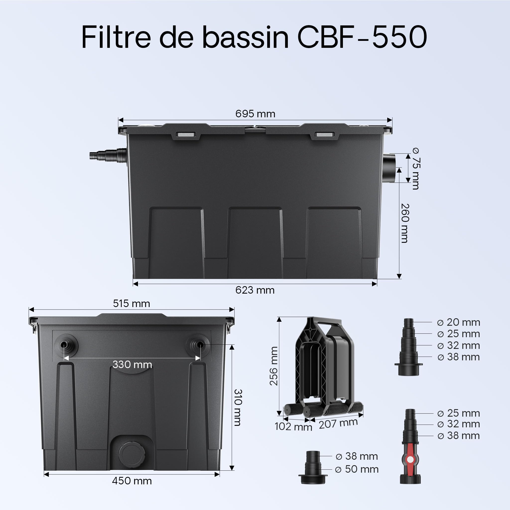sunsun-cbf-550-kit-filtre-bassin-60000l-pompe-uvc-36w image 4