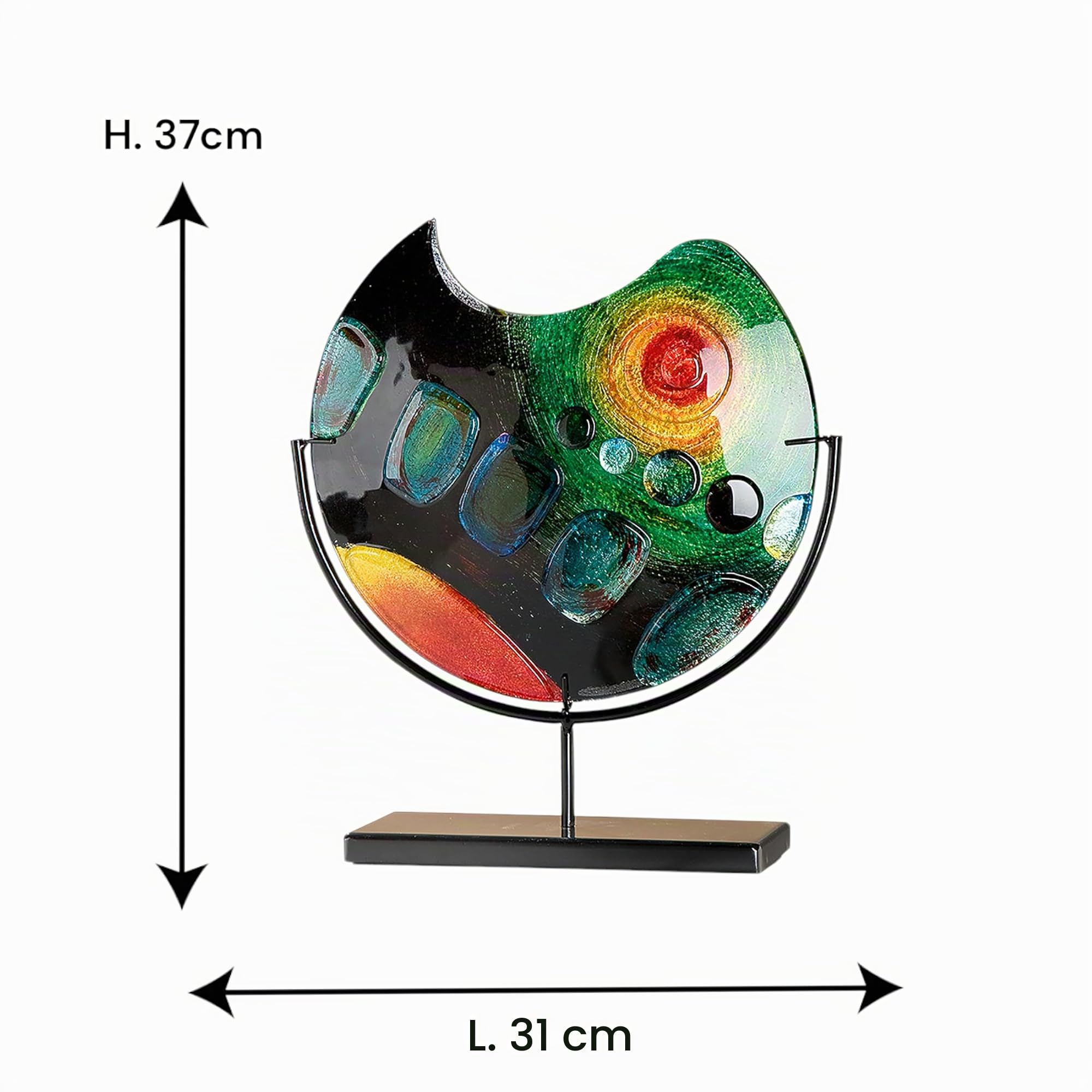 gilde-vases-cache-pots-vase-verre-artisanal-37-cm-colore image 2